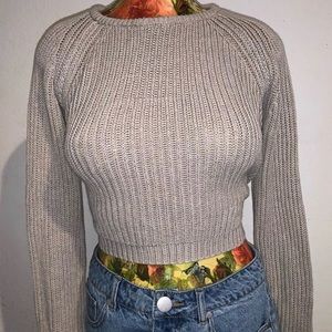 Knitted long sleeve Crop Top
